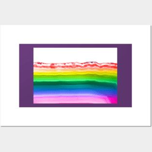 Rainbow colors agate slice mineral Posters and Art